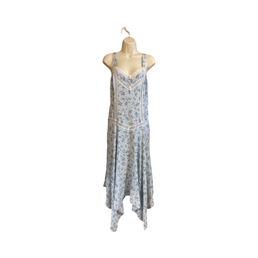 Miss Me  NWOT Baby Blue Spaghetti Strap Floral Dress